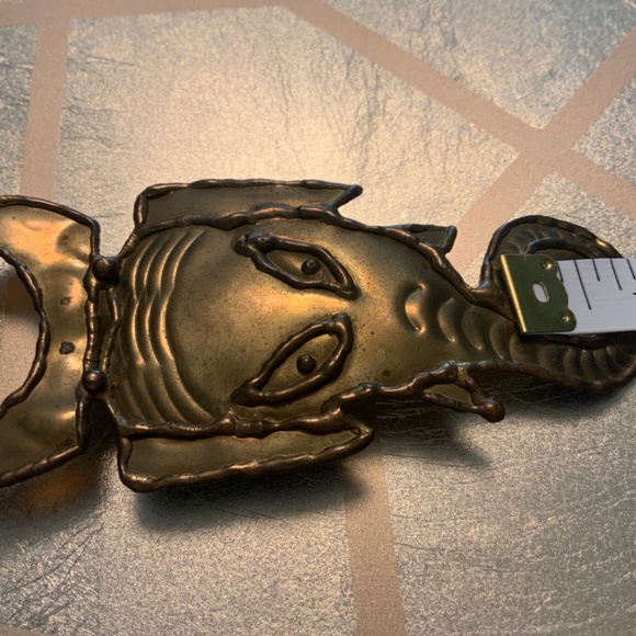 Copper/Brass Vintage  Ladies belt Attachment Elephant motif  9” Long main image 8